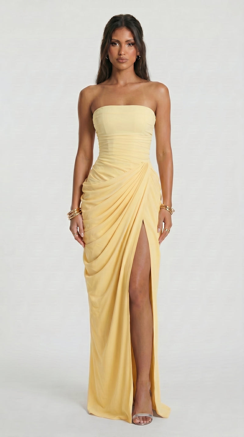 Valentina - Vestido Maxi Amarelo