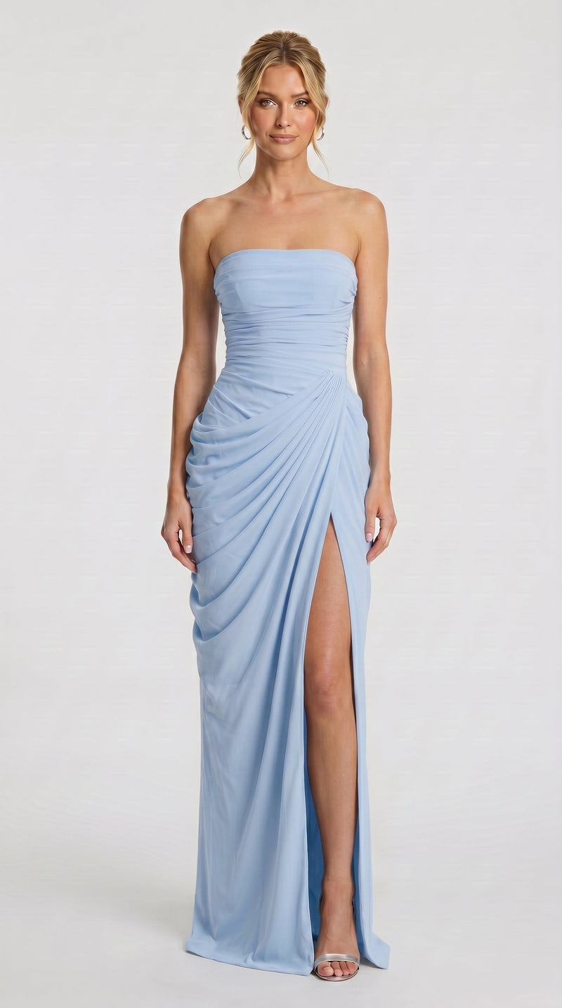 Valentina - Vestido Maxi Azul-Bebé
