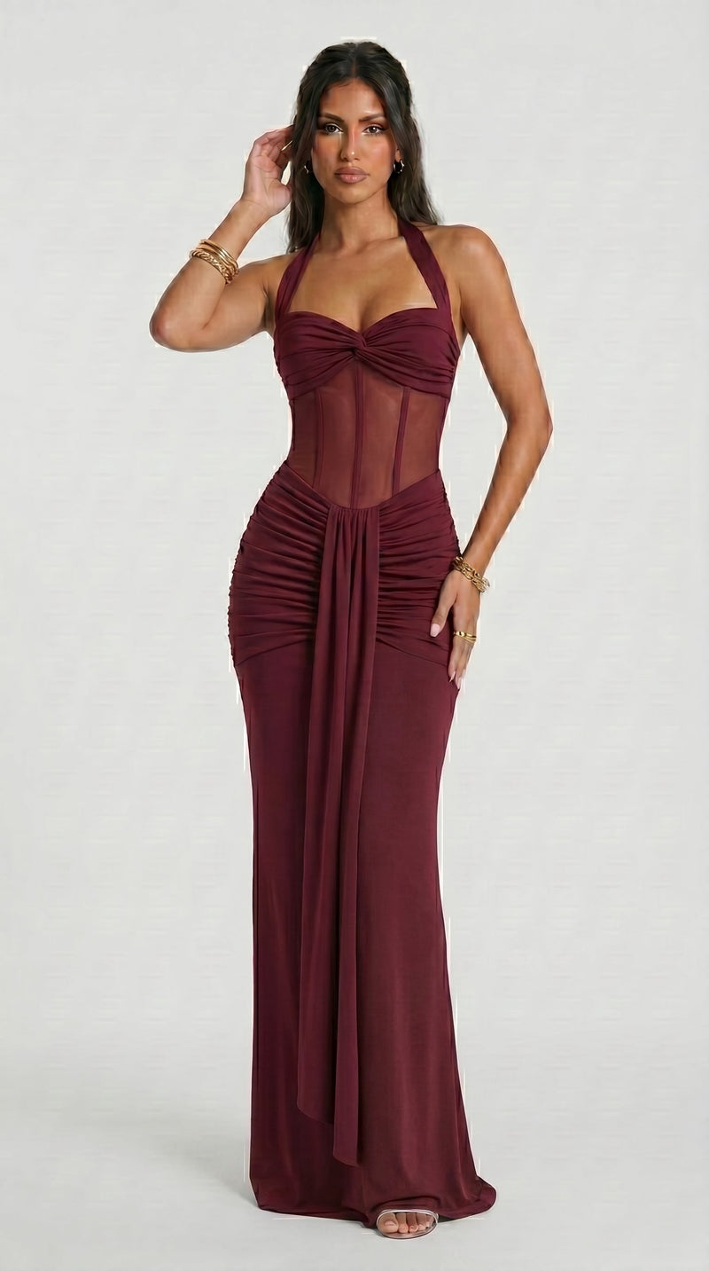 Linda - Vestido Maxi Vermelho Cereja